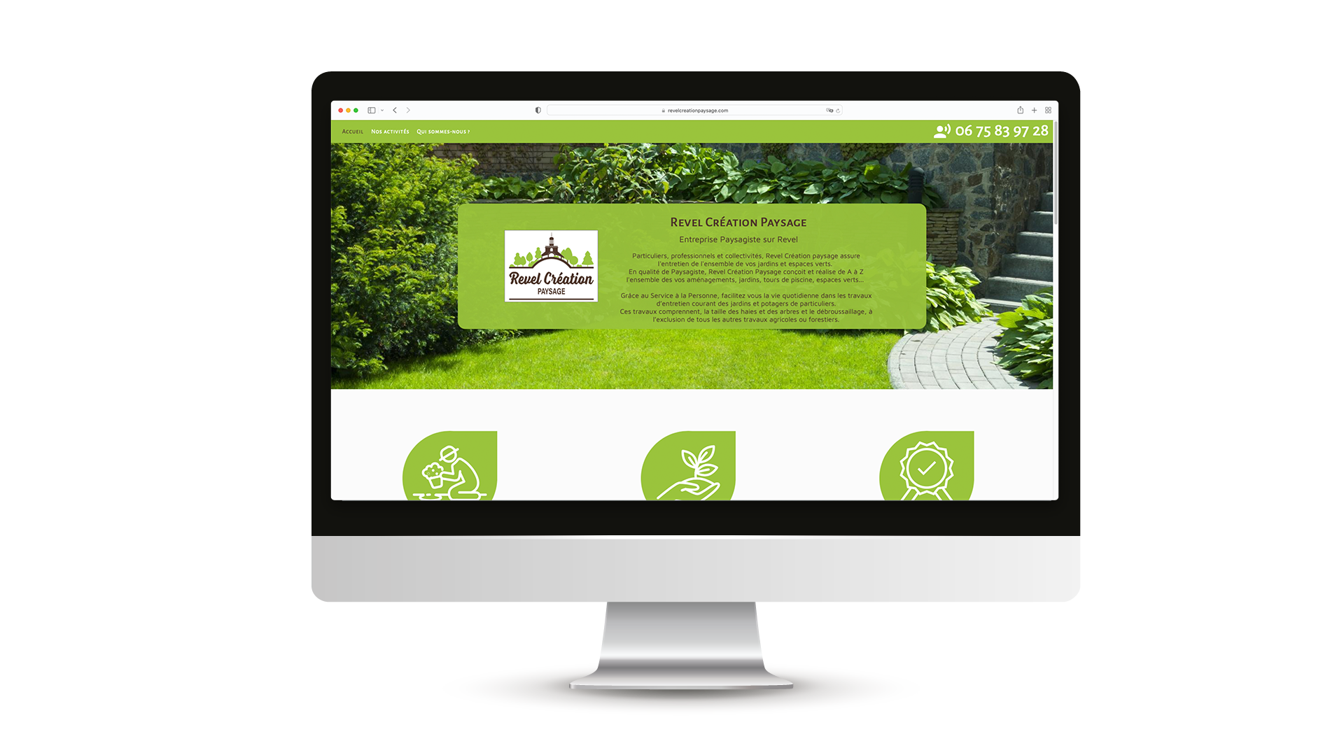 creation site web, web agence revel, paysagiste